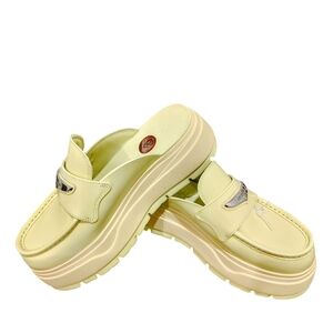 New Nike Air Jordan Mule Loafers in the Luminous Green/Metallik Silver Women's